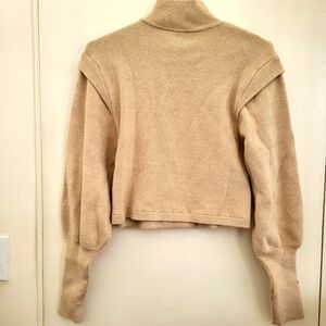 Jonathan Simkhai Tan Cowl Turtleneck Sweater